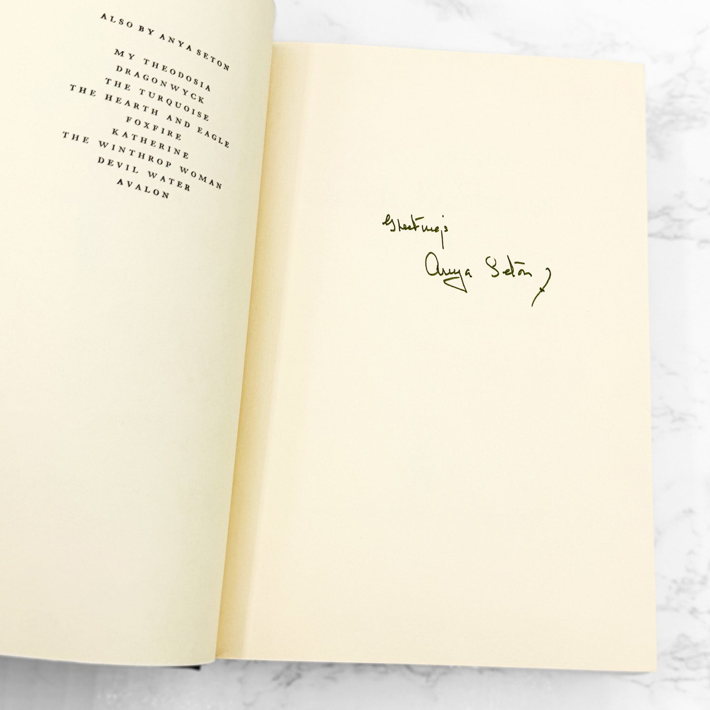 Green Darkness by Anya Seton SIGNED! [FIRST EDITION • FIRST PRINTING] 1972 • Houghton Mifflin