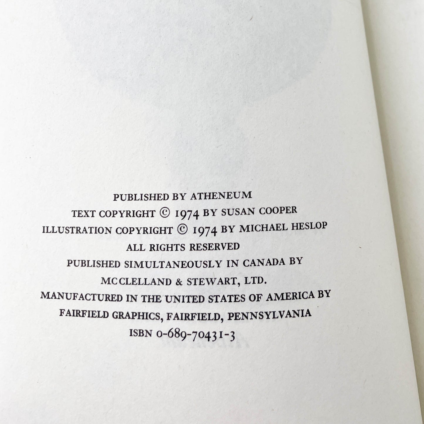 Greenwitch by Susan Cooper [FIRST U.S. PAPERBACK PRINTING] 1974 • Atheneum • The Dark is Rising #3