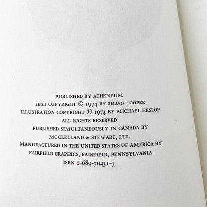 Greenwitch by Susan Cooper [FIRST U.S. PAPERBACK PRINTING] 1974 • Atheneum • The Dark is Rising #3