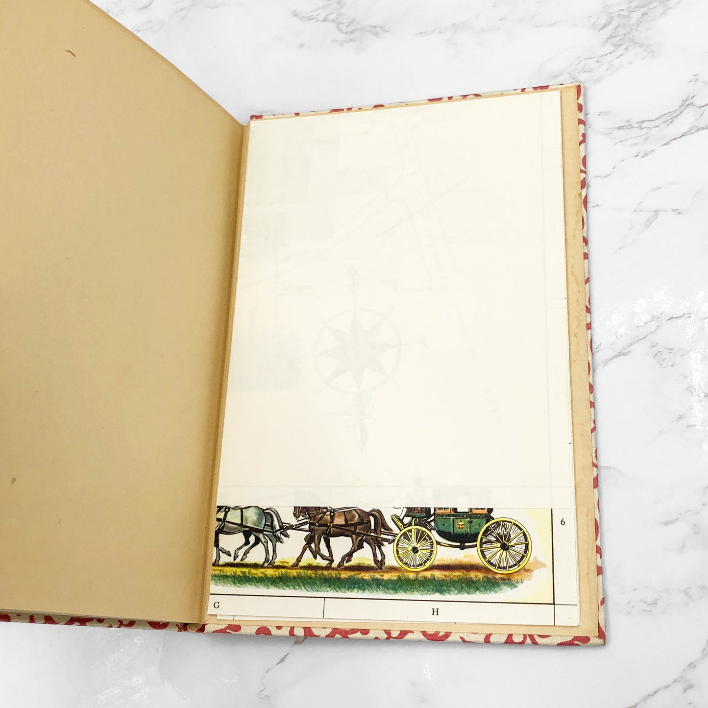 The Official Guidebook & Map of Colonial Williamsburg [ANTIQUE HARDCOVER] 1951 • incl. Map, Ticket & Insert