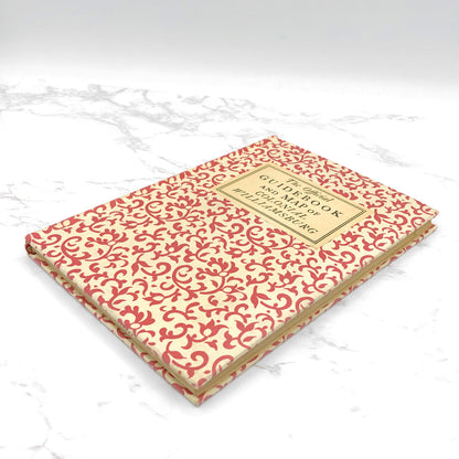 The Official Guidebook & Map of Colonial Williamsburg [ANTIQUE HARDCOVER] 1951 • incl. Map, Ticket & Insert