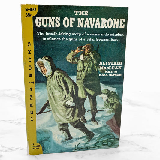 The Guns of Navarone by Alistair MacLean [FIRST PAPERBACK PRINTING] 1958 • Permabooks