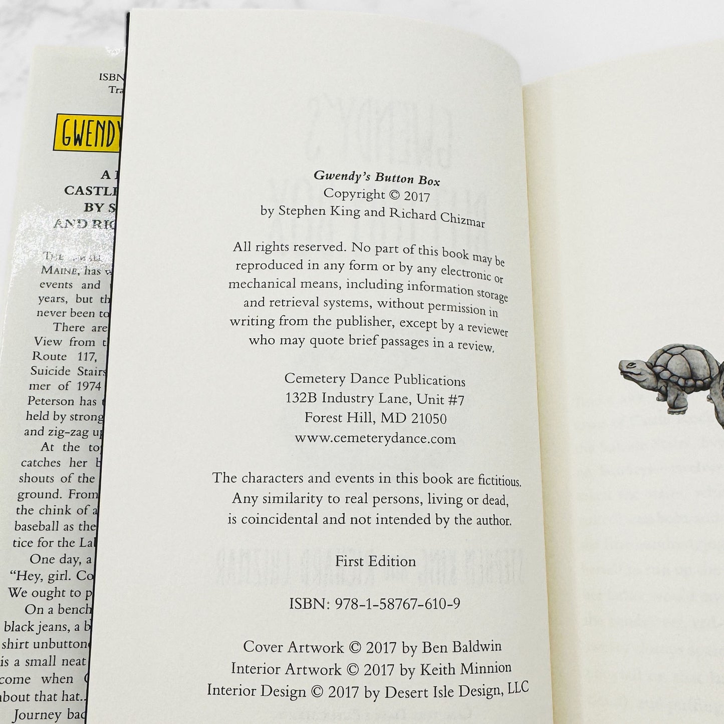 Gwendy's Button Box by Stephen King & Richard Chizmar [FIRST EDITION • FIRST PRINTING] 2017 • Cemetery Dance
