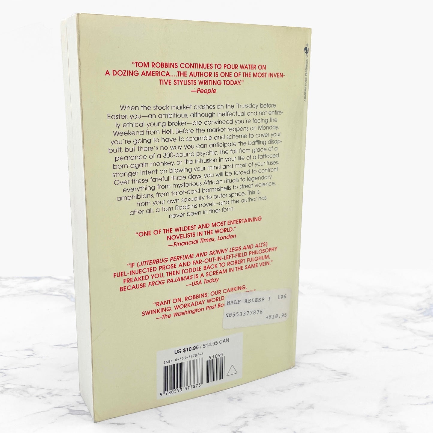 Half Asleep in Frog Pajamas by Tom Robbins [FIRST EDITION TRADE PAPERBACK] 1994 • Bantam