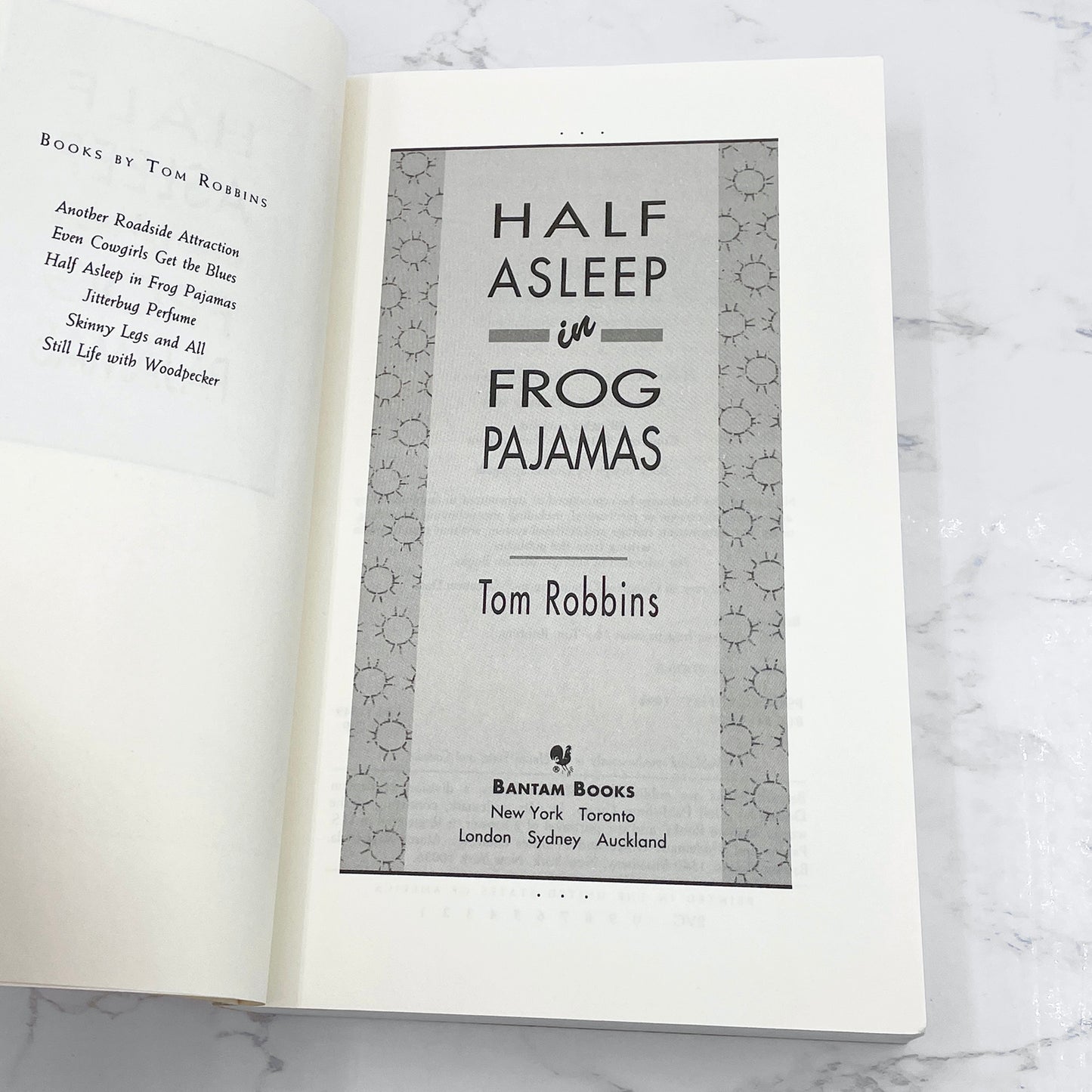 Half Asleep in Frog Pajamas by Tom Robbins [FIRST EDITION TRADE PAPERBACK] 1994 • Bantam