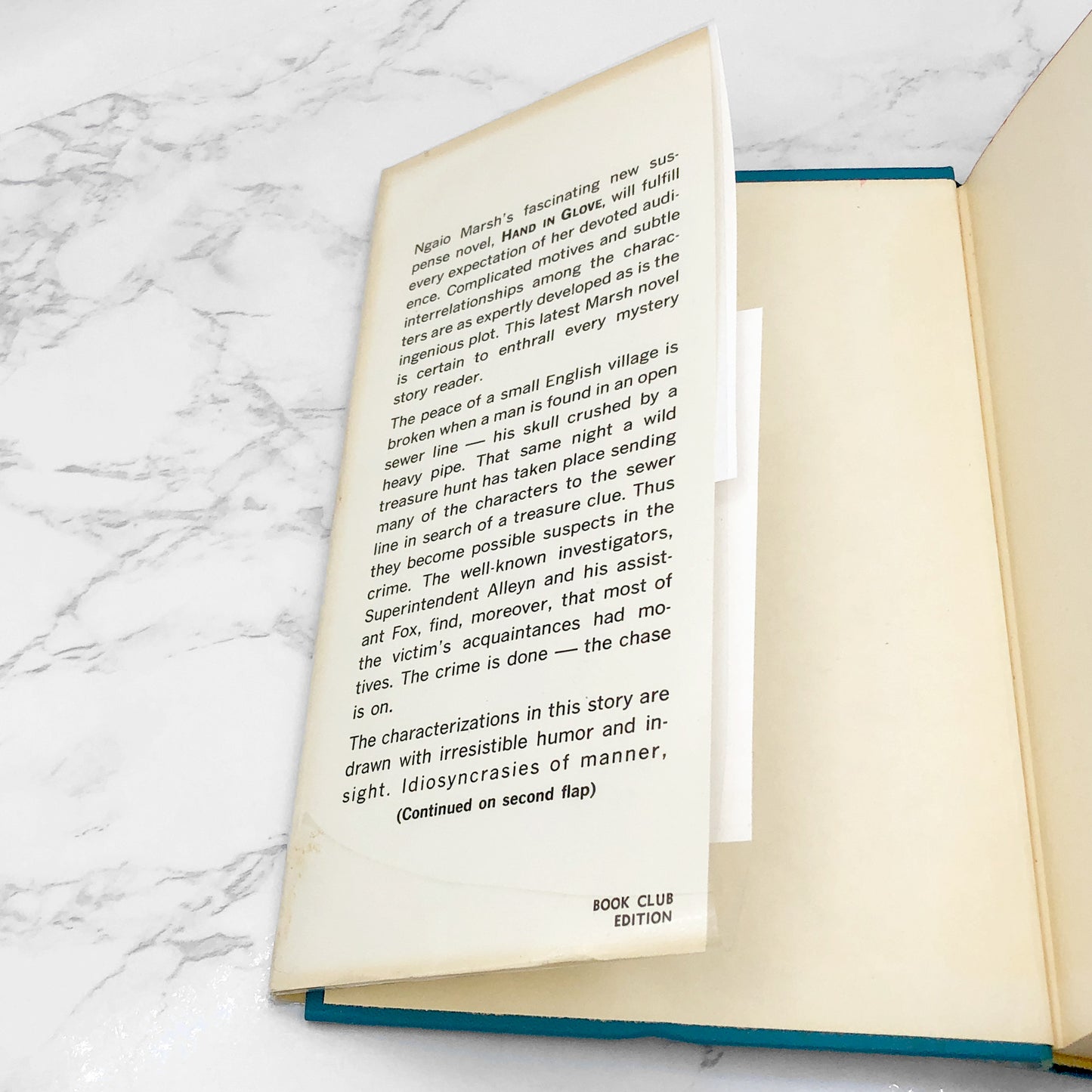 Hand in Glove by Ngaio Marsh [1962 HARDCOVER] • Little Brown & Company