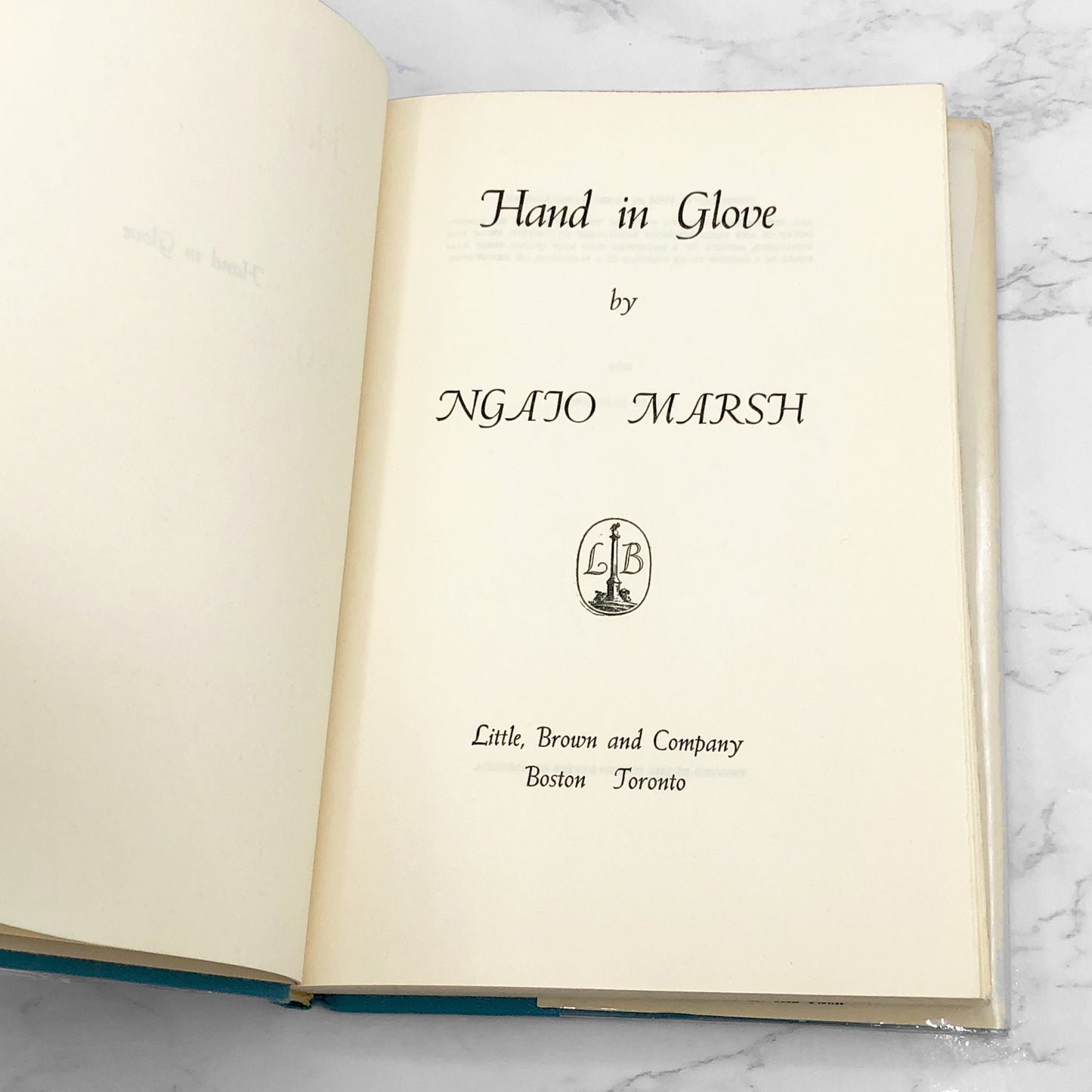 Hand in Glove by Ngaio Marsh [1962 HARDCOVER] • Little Brown & Company