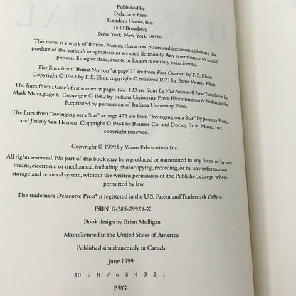 Hannibal by Thomas Harris [FIRST EDITION • FIRST PRINTING] 1999 • Delacorte