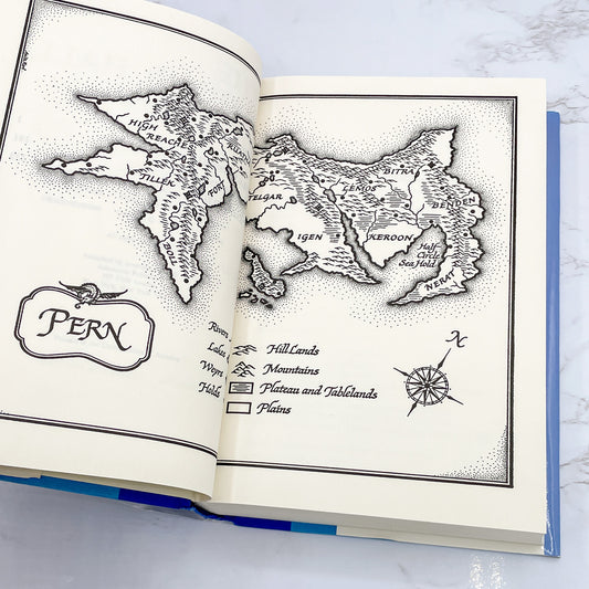 The Harper Hall of of Pern Trilogy (Dragonsong, Dragonsinger, Dragondrums) by Anne McCaffrey [FIRST EDITION OMNIBUS] BCE • 1984 • Doubleday