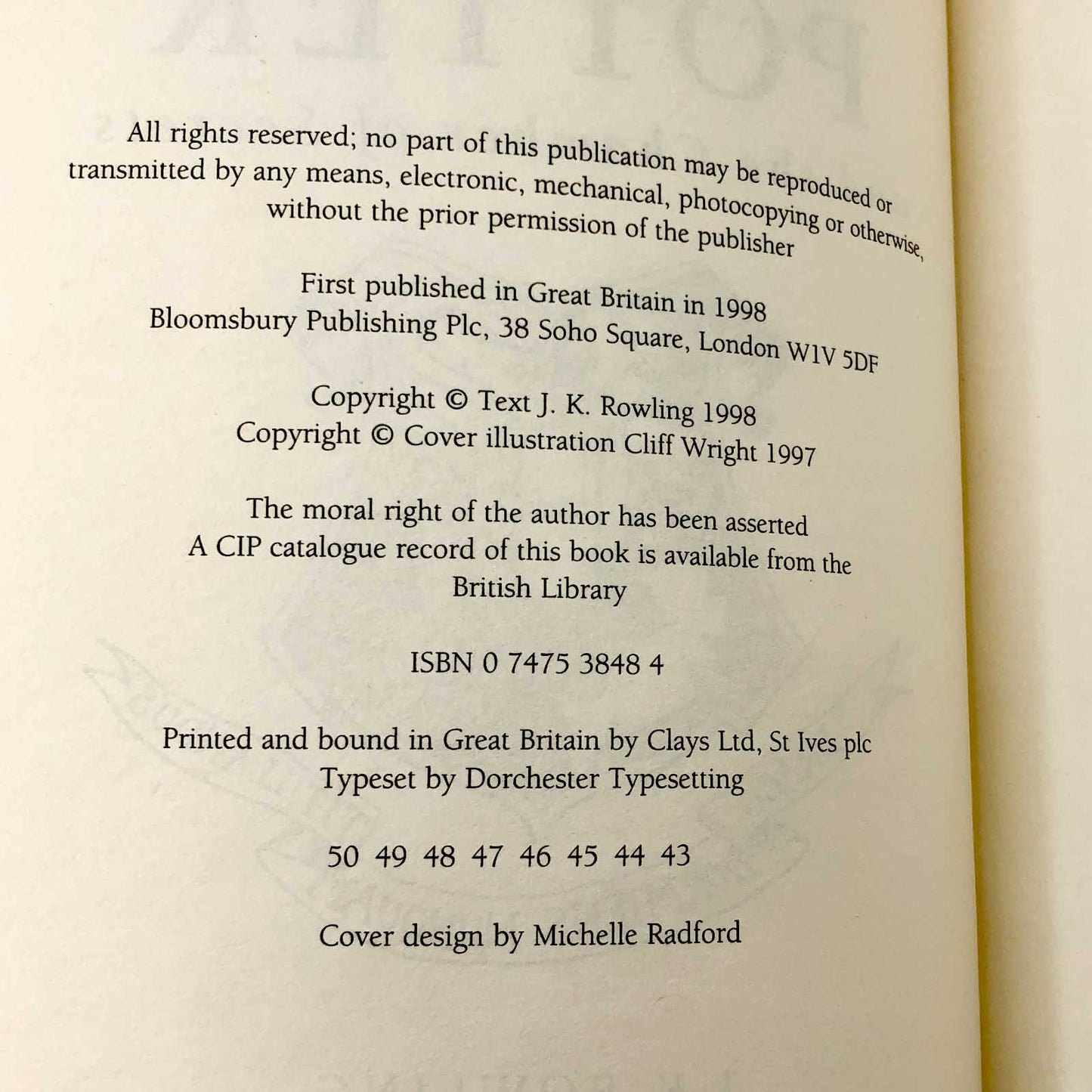 Harry Potter and the Chamber of Secrets by J.K. Rowling [FIRST U.K. PAPERBACK EDITION] 1998 • Bloomsbury