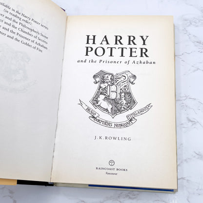 Harry Potter and the Prisoner of Azkaban by J.K. Rowling  [CANADIAN FIRST EDITION] 1999 • 8th Print • Raincoast