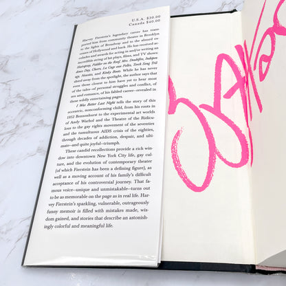 I Was Better Last Night: A Memoir by Harvey Fierstein SIGNED! [FIRST EDITION] 2022 • Knopf
