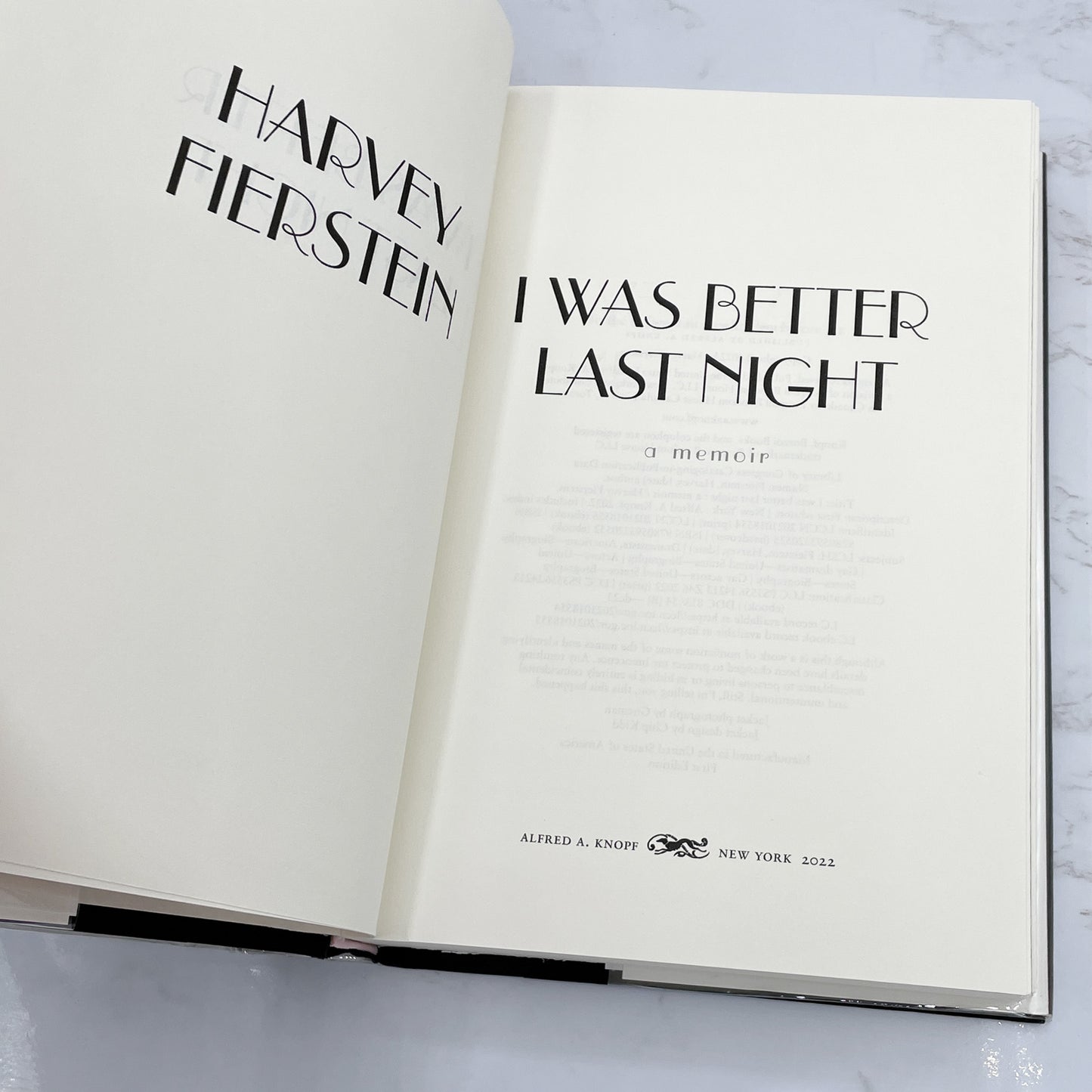 I Was Better Last Night: A Memoir by Harvey Fierstein SIGNED! [FIRST EDITION] 2022 • Knopf