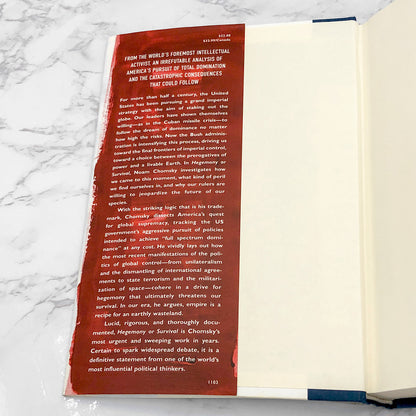 Hegemony or Survival: America's Quest for Global Dominance by Noam Chomsky [FIRST EDITION • FIRST PRINTING] 2003