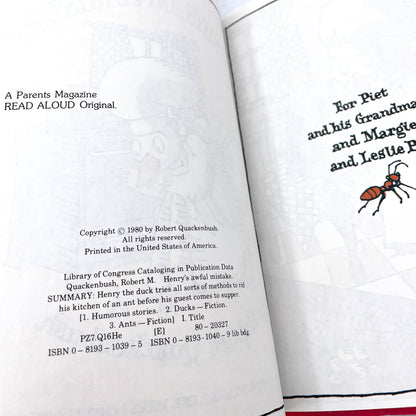 Henry's Awful Mistake by Robert M. Quackenbush [FIRST EDITION] 1980 • Parents Magazine Press