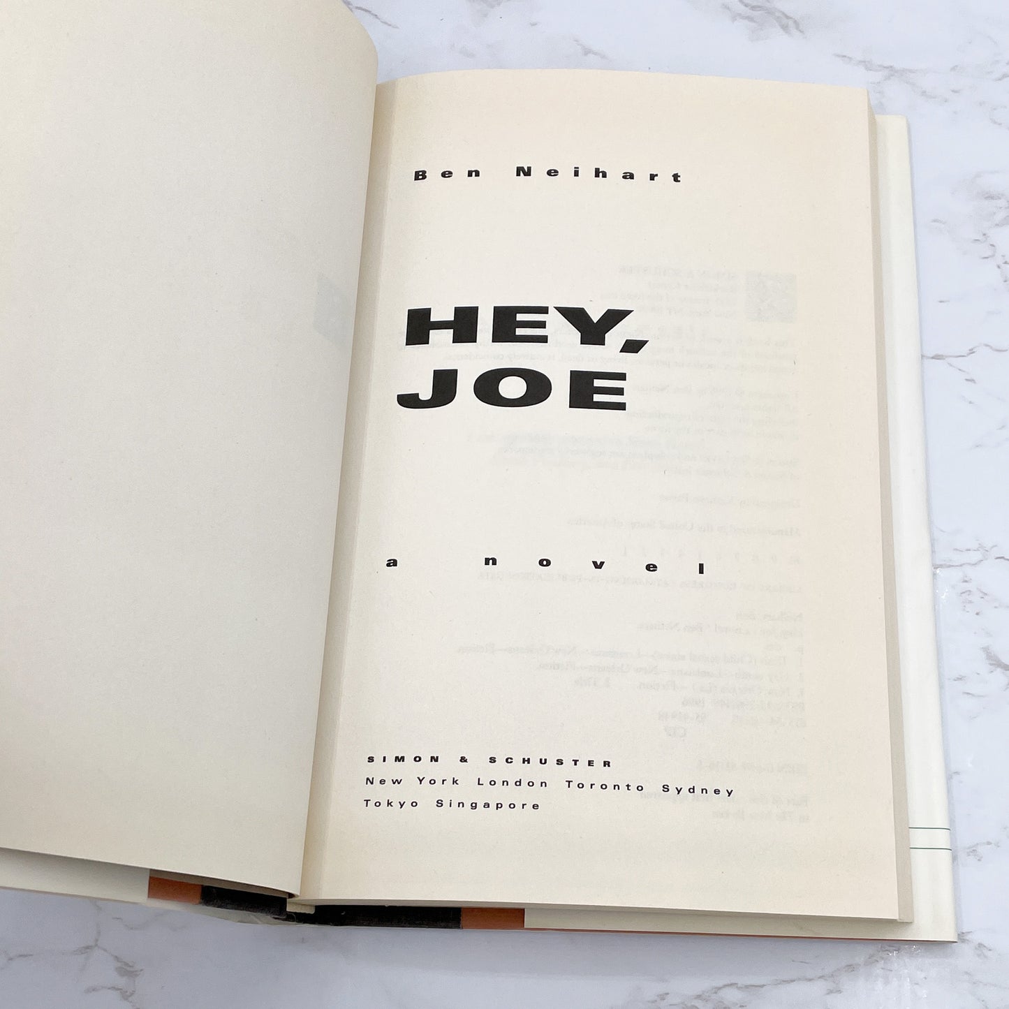 Hey, Joe by Ben Neihart [FIRST EDITION • FIRST PRINTING] 1996 • Simon & Schuster