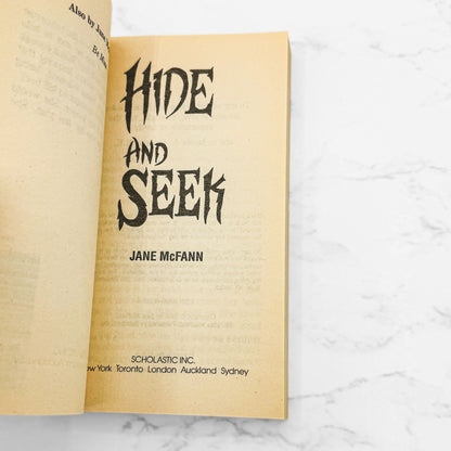 Hide and Seek by Jane McFann [FIRST EDITION PAPERBACK] 1995 • Scholastic