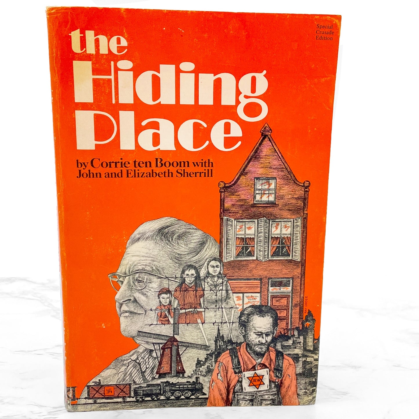 The Hiding Place by Corrie Ten Boom w. John & Elizabeth Sherrill [FIRST TRADE PAPERBACK PRINTING] 1971