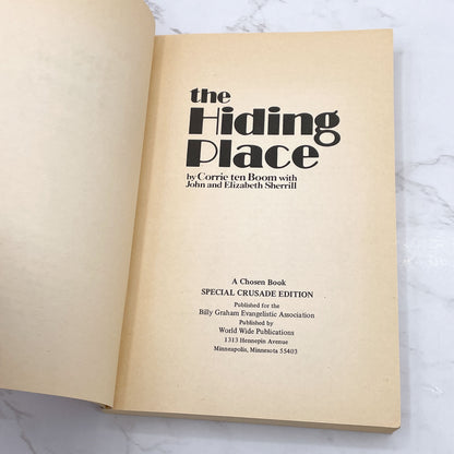 The Hiding Place by Corrie Ten Boom w. John & Elizabeth Sherrill [FIRST TRADE PAPERBACK PRINTING] 1971
