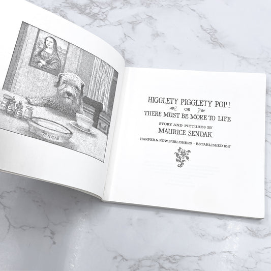 Higglety Pigglety Pop! or There Must Be More to Life by Maurice Sendak [FIRST PAPERBACK EDITION] 1979 • Harper & Row