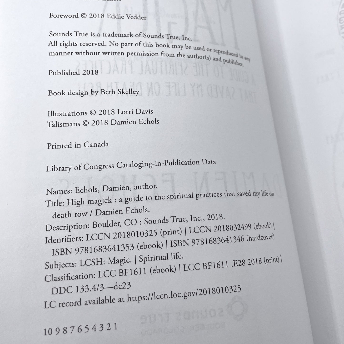 High Magick: A Guide to the Spiritual Practices That Saved My Life on Death Row by Damien Echols [FIRST EDITION] 2018