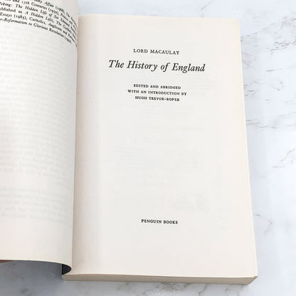 The History of England by Lord Thomas Babington Macaulay [TRADE PAPERBACK] 1986 • Penguin Classics