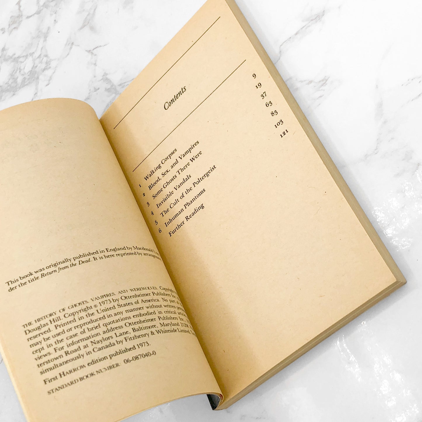 The History of Ghosts, Vampires and Werewolves by Douglas Hill [FIRST PAPERBACK PRINTING] 1973 • Harrow Books