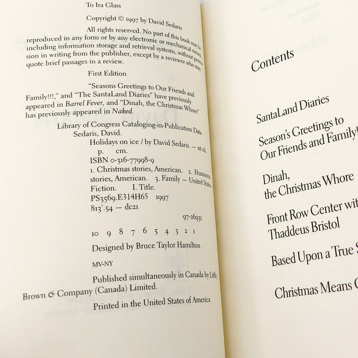 Holidays on Ice by David Sedaris [FIRST EDITION] 1997 • 2nd State