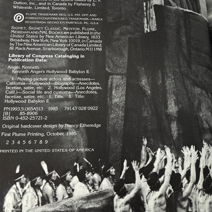 Hollywood Babylon II by Kenneth Anger [FIRST EDITION PAPERBACK] 1985 • Plume