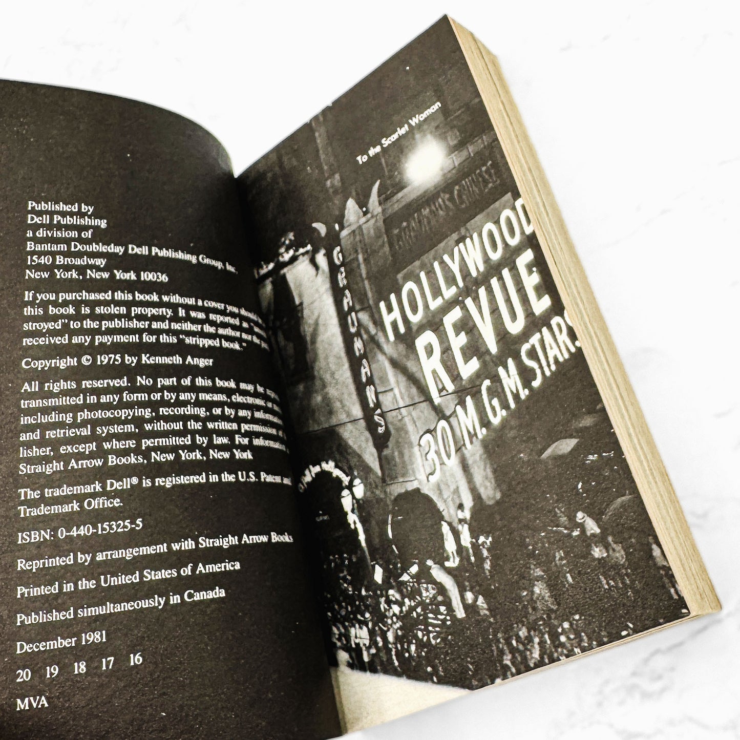 Hollywood Babylon by Kenneth Anger [FIRST MASS MARKET EDITION] 1981 • Dell