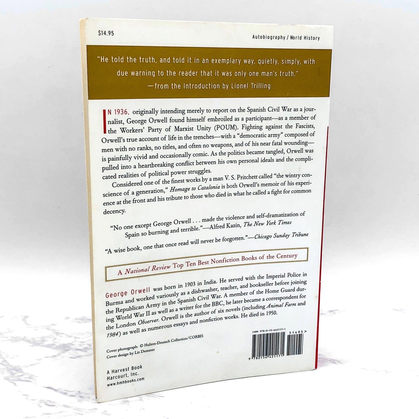 Homage to Catalonia by George Orwell [TRADE PAPERBACK] • Harvest