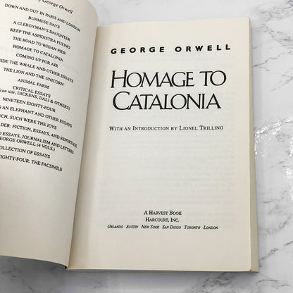 Homage to Catalonia by George Orwell [TRADE PAPERBACK] • Harvest