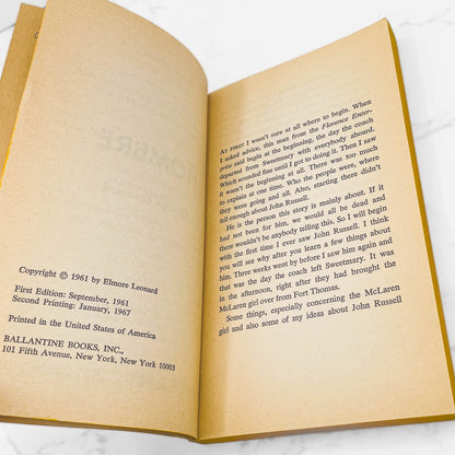 Hombre by Elmore Leonard [SECOND PAPERBACK PRINTING] 1967 • Ballantine • Movie Tie-in