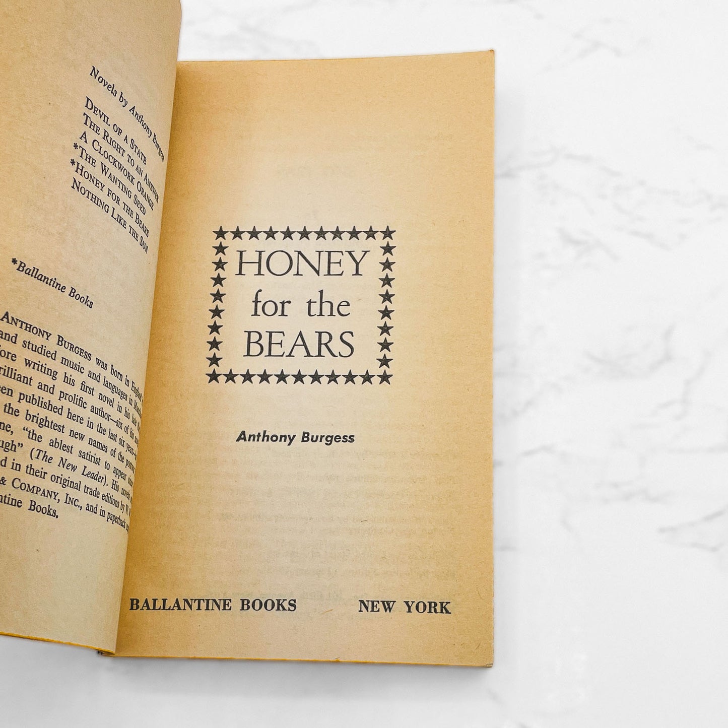 Honey For the Bears by Anthony Burgess [FIRST U.S. PAPERBACK PRINTING] 1965 • Ballantine