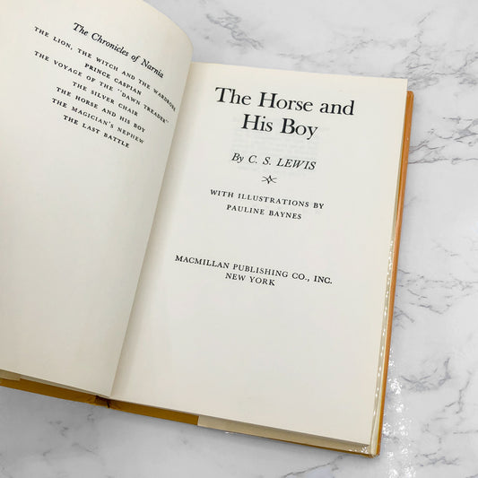 The Horse and His Boy by C.S. Lewis [1970 HARDCOVER] • Chronicles of Narnia #3 • Macmillan
