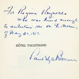 Hotel Talleyrand by Paul Hyde Bonner SIGNED! [FIRST EDITION] 1953 • Charles Scribner's Sons