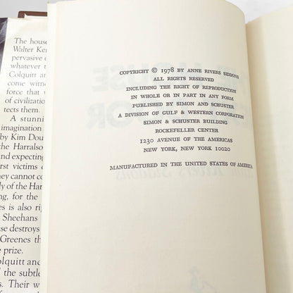 The House Next Door by Anne Rivers Siddons [1978 HARDCOVER] BCE • Simon & Schuster