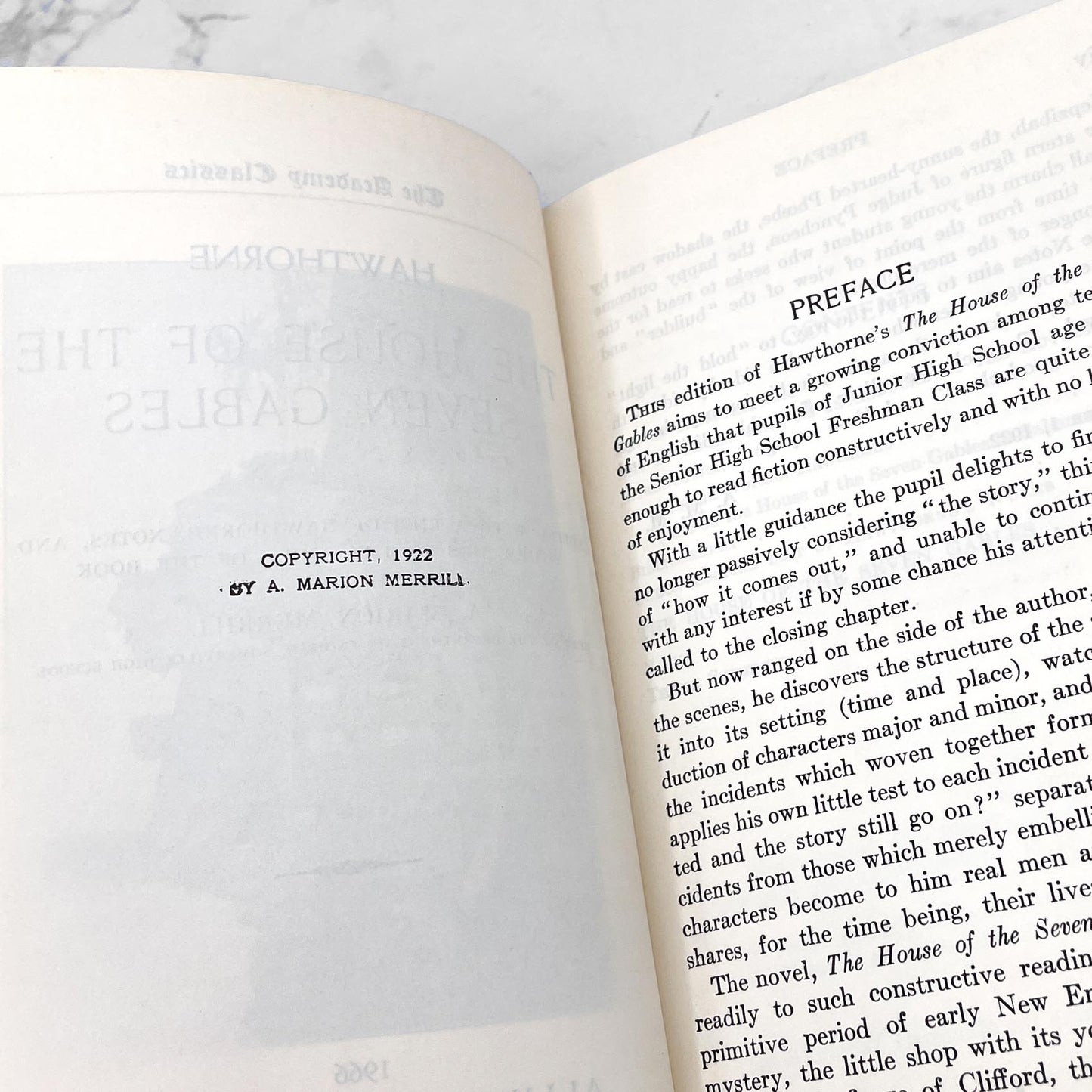 The House of the Seven Gables by Nathaniel Hawthorne [POCKET HARDCOVER] 1966 • Allyn & Bacon • Academy Classics