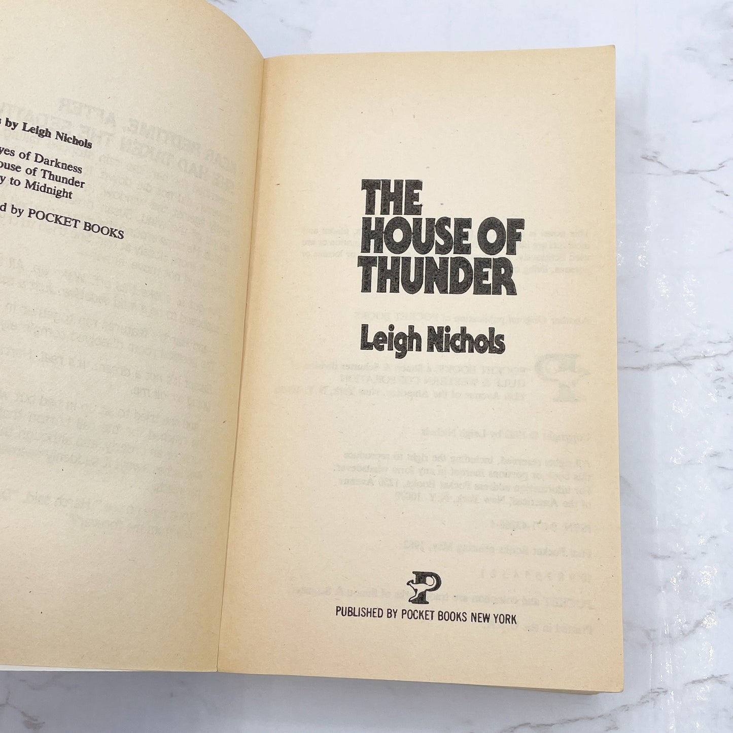 The House of Thunder by Leigh Nichols aka Dean Koontz [FIRST EDITION • FIRST PRINTING] 1982 • Pocket