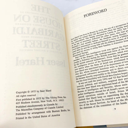 The House on Garibaldi Street by Isser Harel [1975 HARDCOVER] BCE • The Viking Press