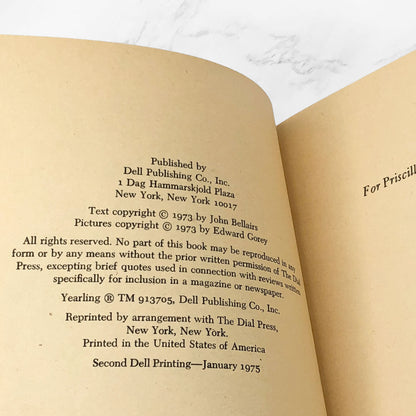 The House With A Clock in Its Walls by John Bellairs [FIRST PAPERBACK EDITION] 1975 • Dell•Yearling