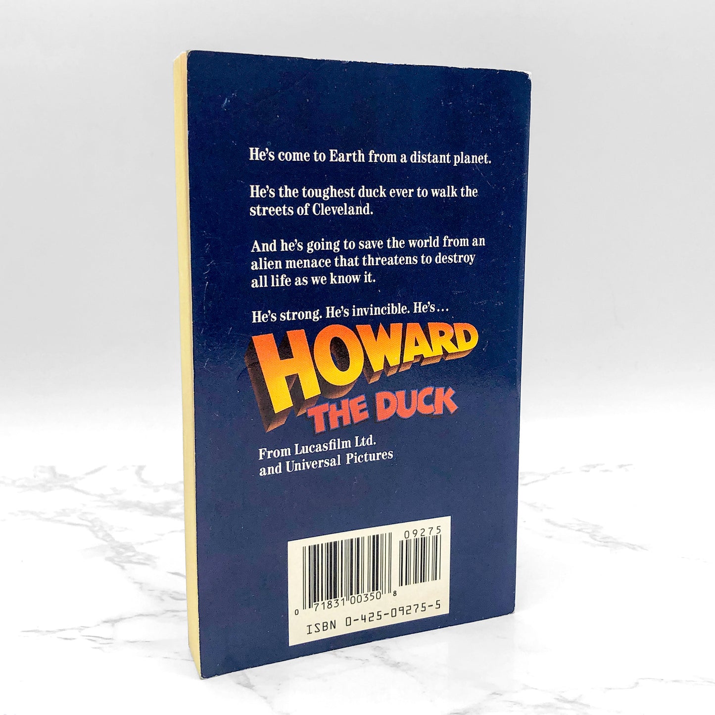 Howard The Duck by Ellis Weiner [MOVIE TIE-IN PAPERBACK] 1986 • Berkley