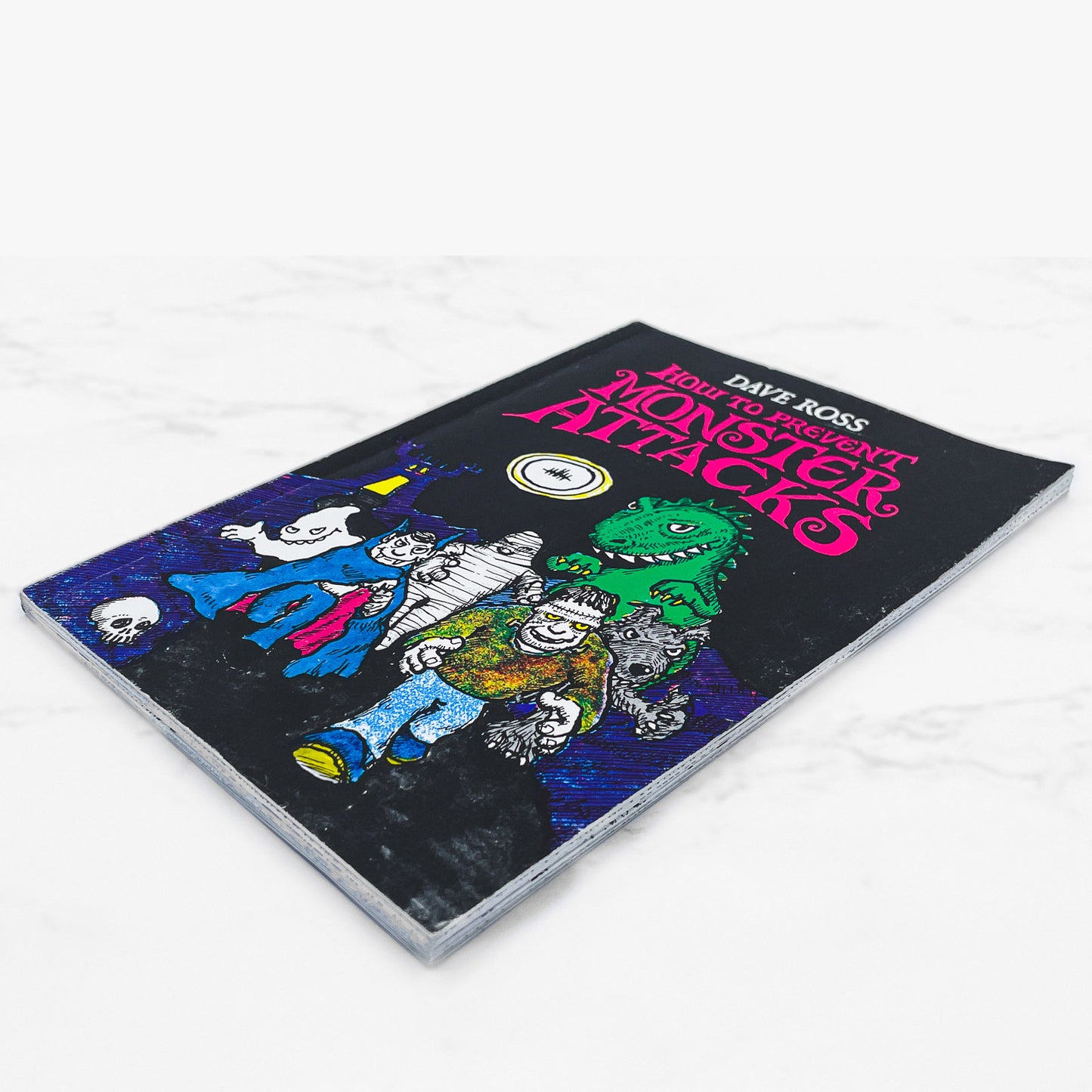 How to Prevent Monster Attacks by Dave Ross SIGNED + DOODLED! [PAPERBACK ADVANCE] 1984