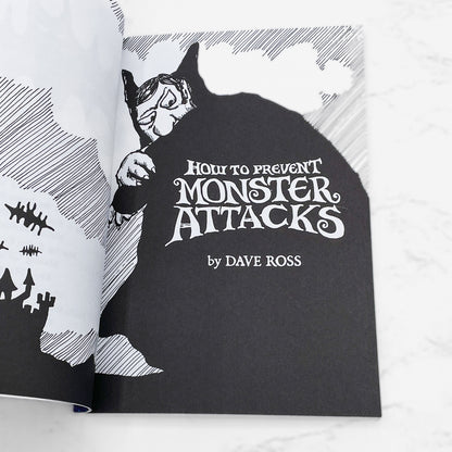 How to Prevent Monster Attacks by Dave Ross SIGNED + DOODLED! [PAPERBACK ADVANCE] 1984
