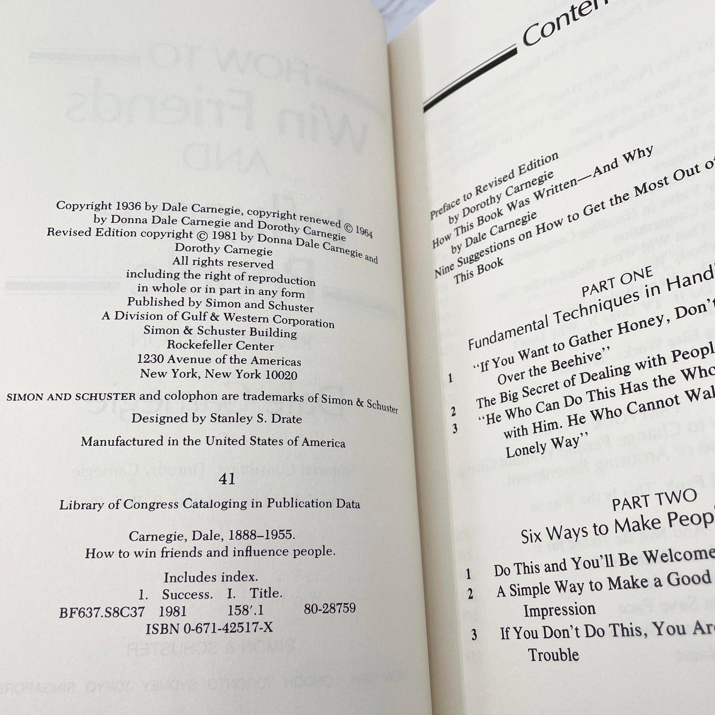 How To Win Friends and Influence People by Dale Carnegie [REVISED EDITION HARDCOVER] 1981 • Simon & Schuster