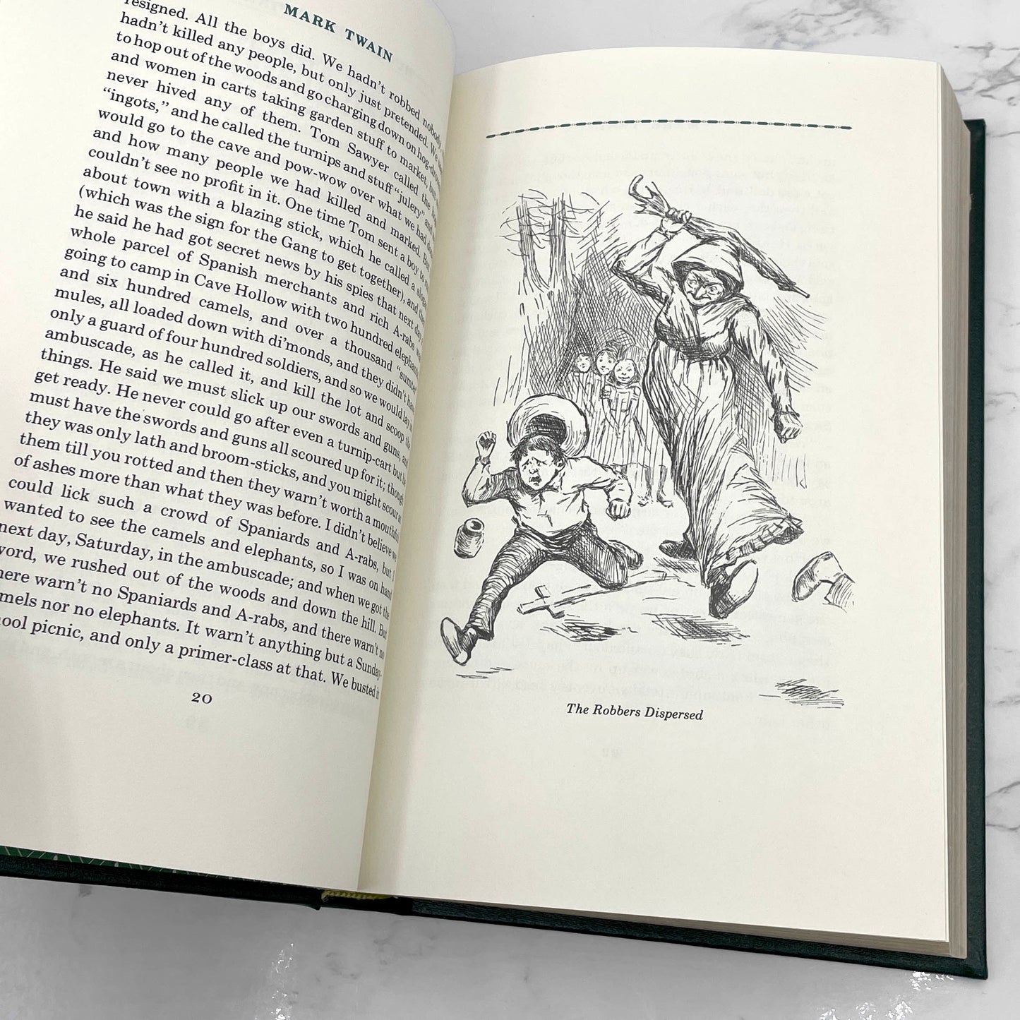 The Adventures of Huckleberry Finn by Mark Twain & illustrated by Edward Windsor Kemble [ILLUSTRATED HARDCOVER] 1979 • The Franklin Library