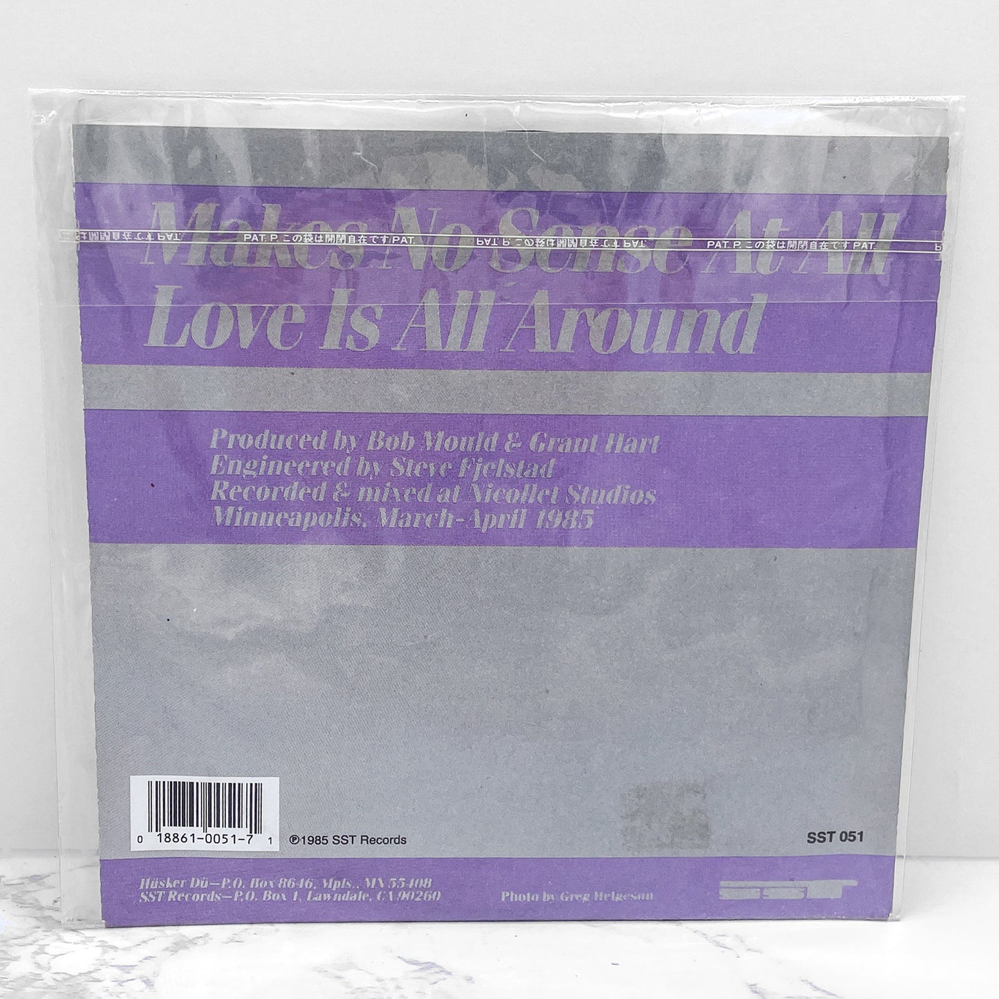 Hüsker Dü – Makes No Sense At All / Love Is All Around [7" VINYL SINGLE] 1985 • SST Records
