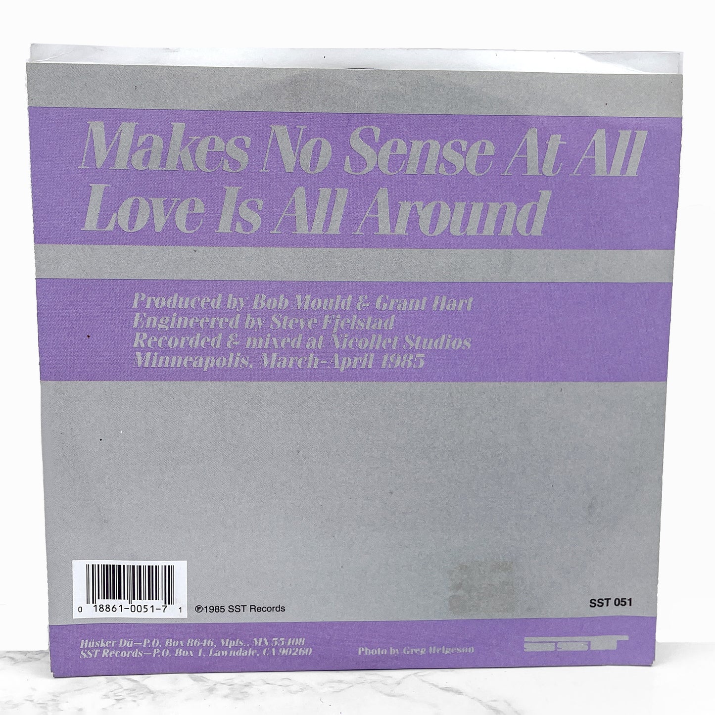 Hüsker Dü – Makes No Sense At All / Love Is All Around [7" VINYL SINGLE] 1985 • SST Records
