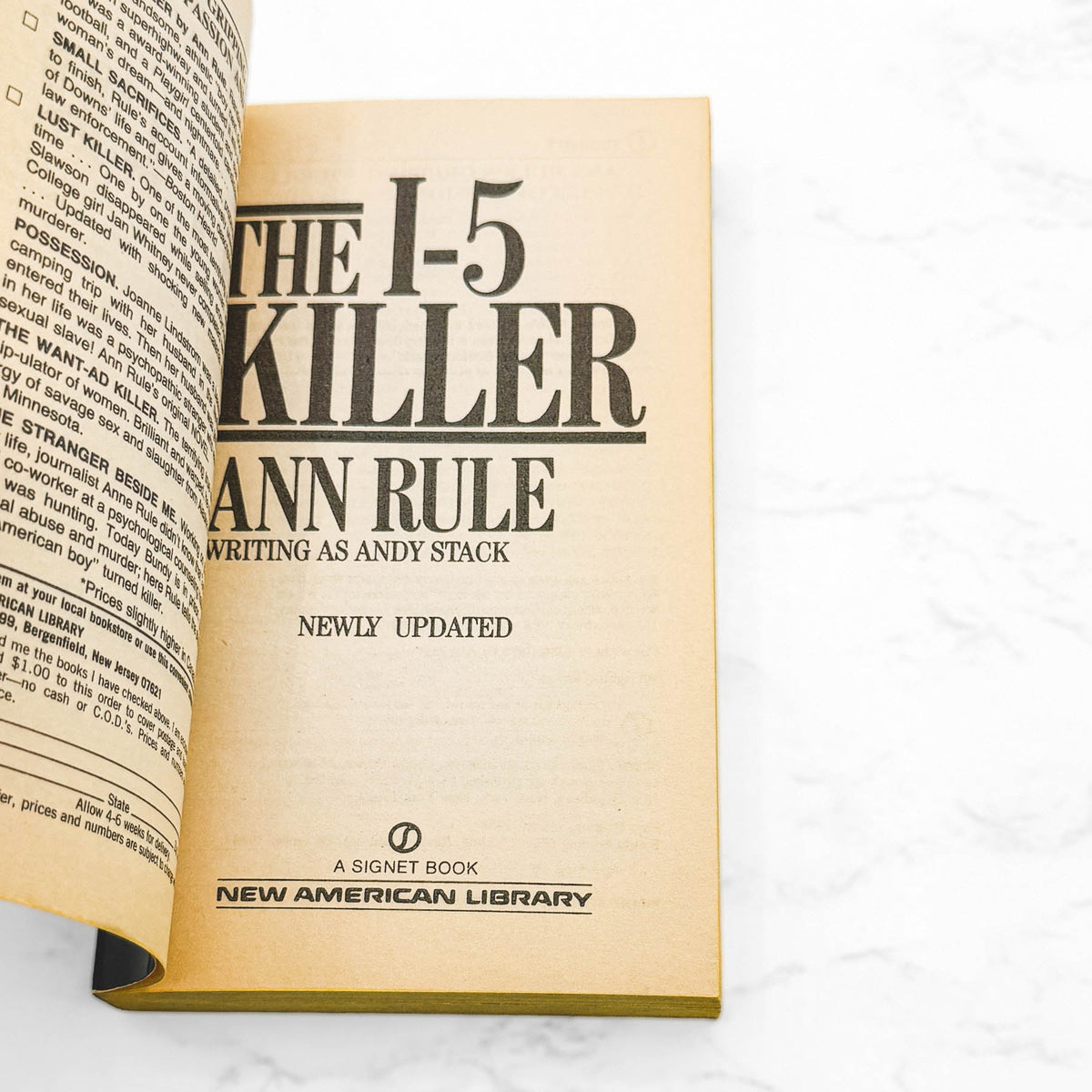 The I-5 Killer by Ann Rule [1988 PAPERBACK] • Updated Edition • Signet
