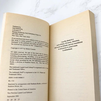 I Am the Cheese by Robert Cormier [1991 PAPERBACK] • Laurel-Leaf